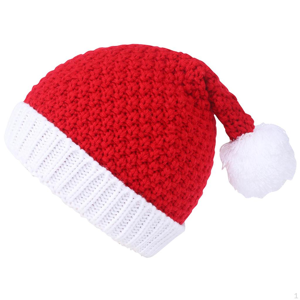 Christmas Hat Knit Winter Headwear Headgear, Fancy Dress Photo Prop Xmas Party Knitted