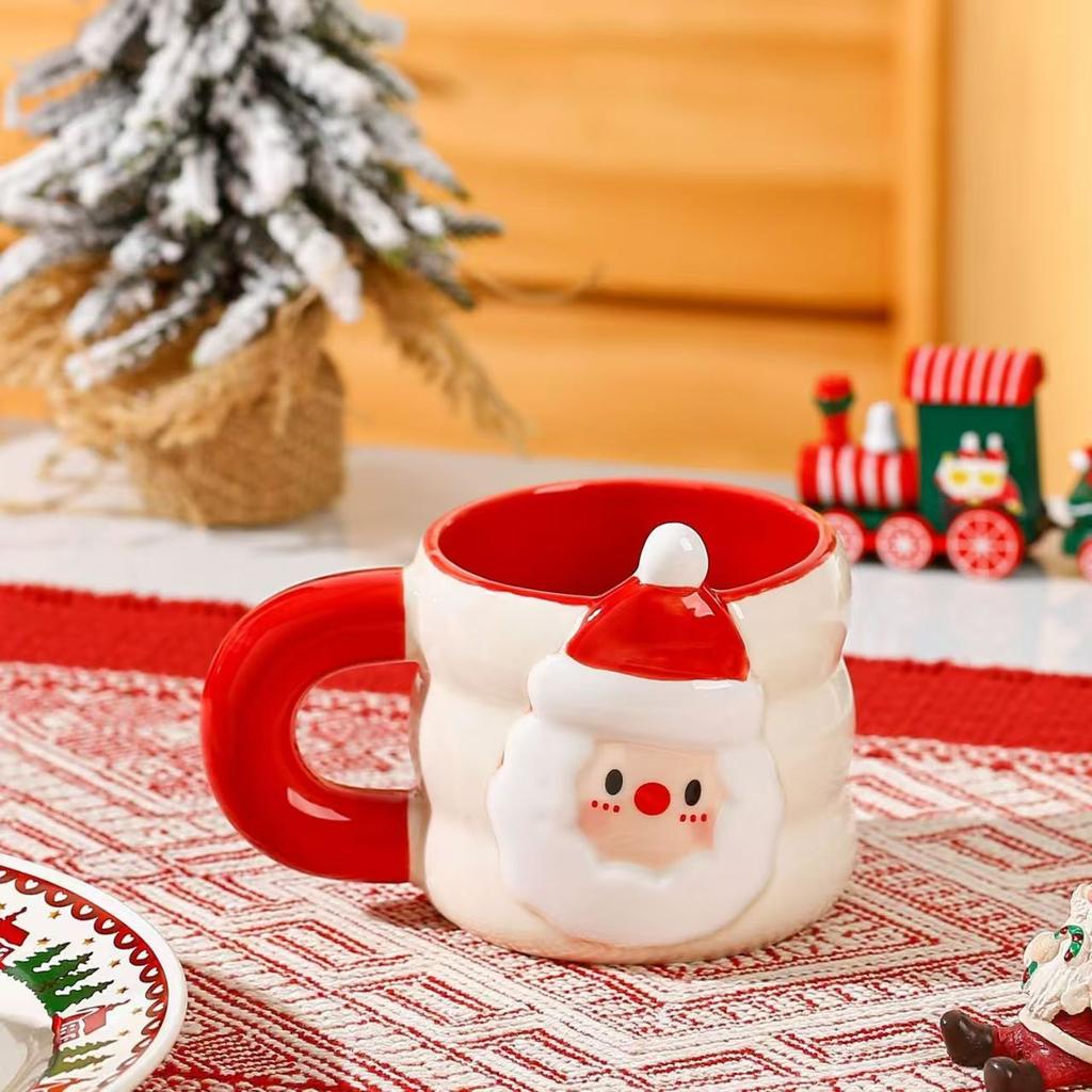350ML Snowman Mug Creative Large Capacity Ceramic Cup Coffee Cups Lovely Men and Women Birthday Gift Dormitory Fund