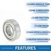 Motoforti 62/22ZZ Deep Groove Ball Bearings 22x50x14mm P4 Double Metal Seal Lubricated Bearings Car Scooter Skateboard Wheel
