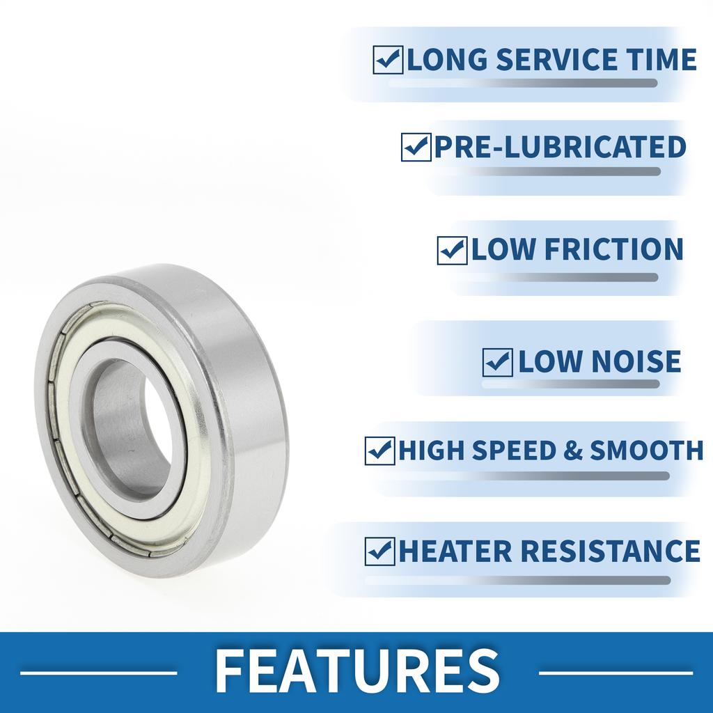 Motoforti 62/22ZZ Deep Groove Ball Bearings 22x50x14mm P4 Double Metal Seal Lubricated Bearings Car Scooter Skateboard Wheel
