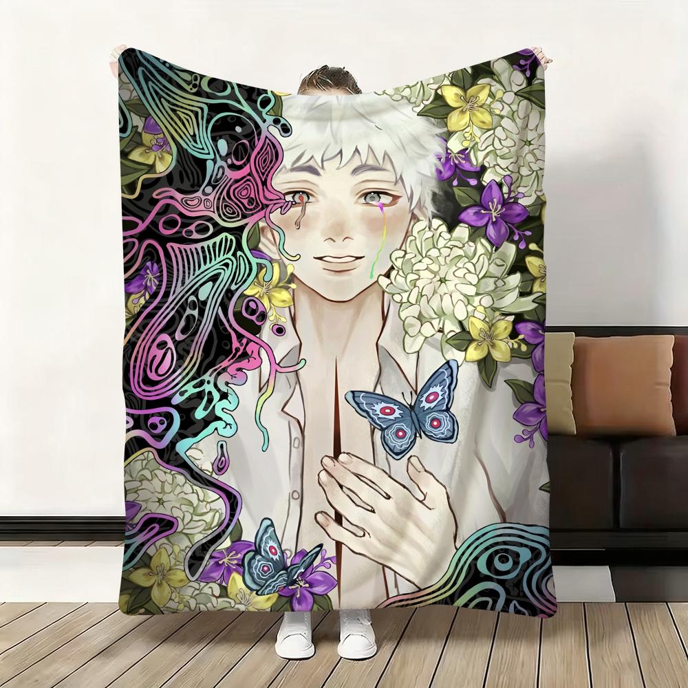 The Summer Hikaru Died Throw Soft Flannel Blanket Warm Knee Skin-Friendly Throw for Sofa Office Bed Traveling Winter Oversize