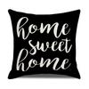 Simple Household Items Letter Geometric Print Square Pillowcase Car Cushion Sofa Pillowcase
