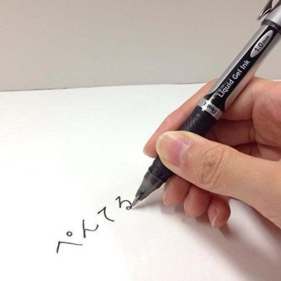 Pentel Ballpoint Pen Gel Ink EnerGel Cap Type 1.0mm Silver Barrel XBL60-A Black 5 Pieces