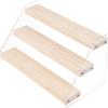 1set 3-Tier Acrylic Displays Stands with Wood Base for  & Cosmetic Storaging Triangle Navajo White 30x5.5x0.9cm 17pcs/set