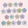 5Pcs Candy Color Smiling Star Beads Loose Spacer Beads for Jewelry Making Acrylic Frosting Beads DIY Handmade Accessories