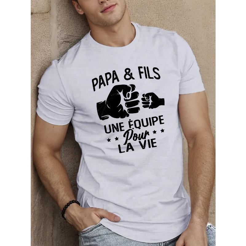 European Size Fun French Men s Short Sleeve T-shirt Summer T-shirt Top S