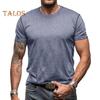 Men's Round Neck T-shirt Cotton Solid Color Short Sleeve Basic Tee Pullover Casual Tee Shirt for Sports Gym Travel Daily Wear
