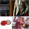 10pcs Fabric Cloth Covered Button 30mm Metal Round Sewing Buttons, Red/Caramel/Pink