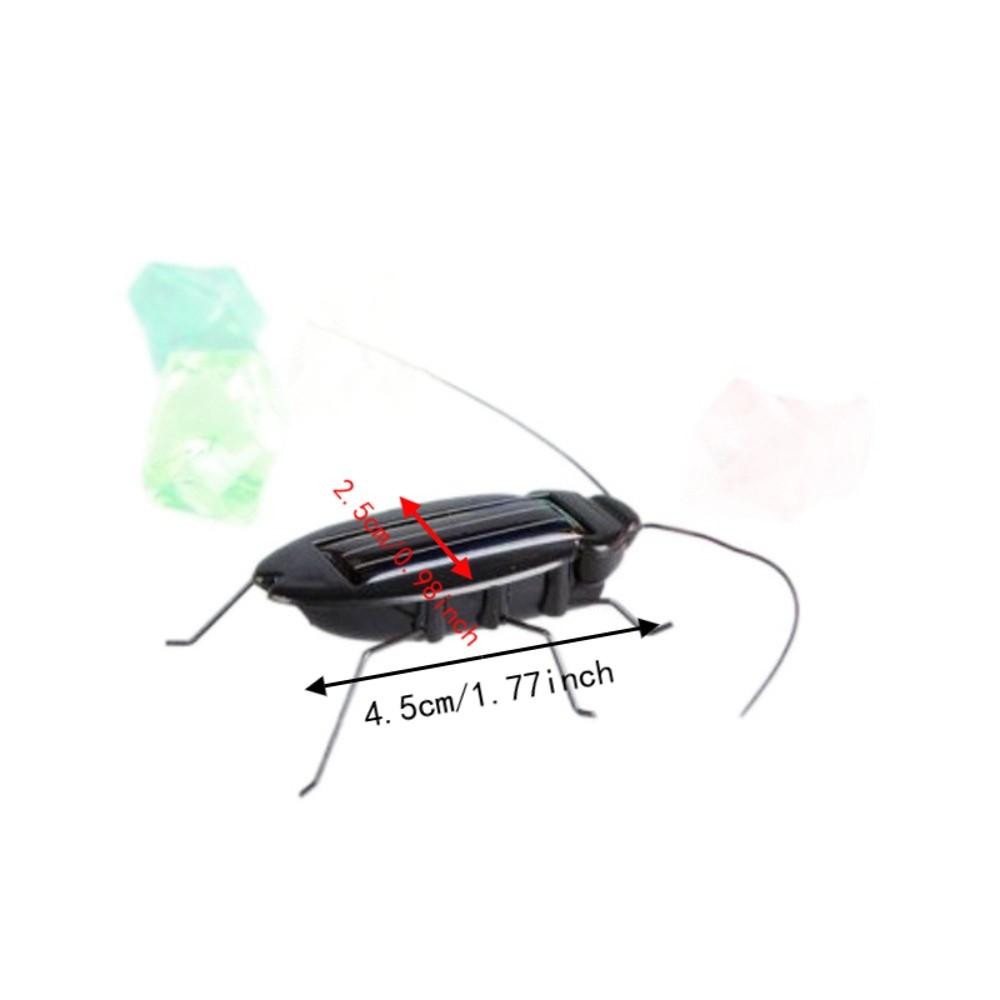 Simulation Solar Cockroach Mini Animal  Scary Models Halloween Gift Solar Insect  Kids