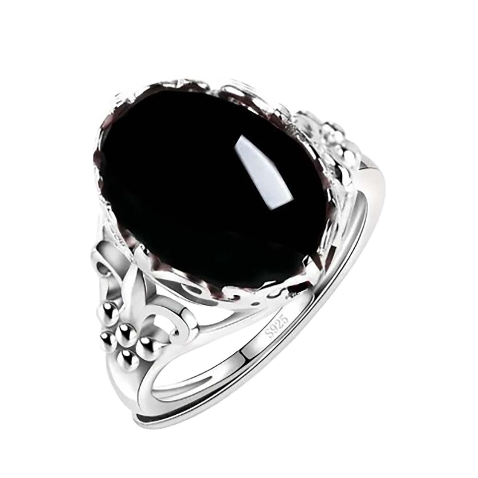 

Green Agate Chalcedony Ancient Open Ring Female Hollow Butterfly Adjustable Ring чёрный