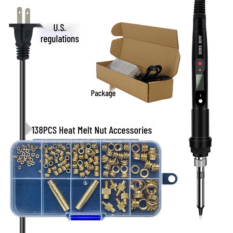 

Soldering Iron Nut Press Head for Heating 3D Printer Accessories - M2-M8 Brass Insert