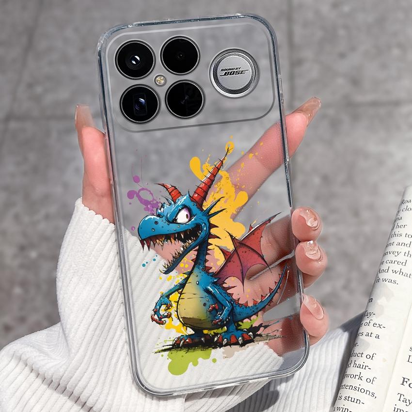 Covers For Xiaomi Poco F8 Ultra F8 F5 Pro F3 C50 C40 Mi Note 2 3 Transparent TPU Phone Case Cute Pet Dog Soft Silicone Dustproof Shell For Xiaomi Capa