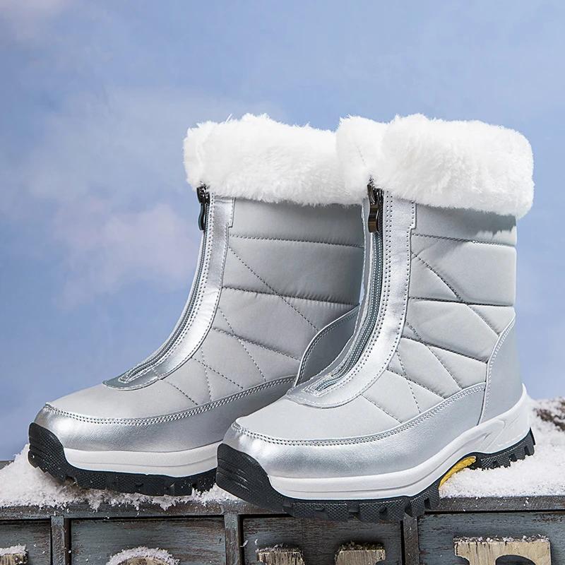 Fashion 2025 New Style Casual Women's Boots Plus Size Cotton Shoes Fleece-Lined And Thickened Warm Snow Boots Northern Cotton Boots