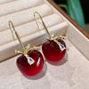 cherry bowknot earrings