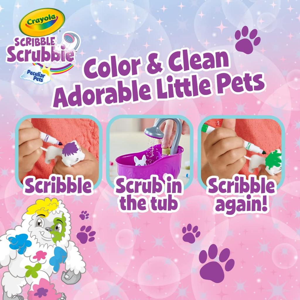 Crayola Colorful My Pet Shower Care Set, Fantasy Drawing, Authentic 3D Coloring Book, 747346