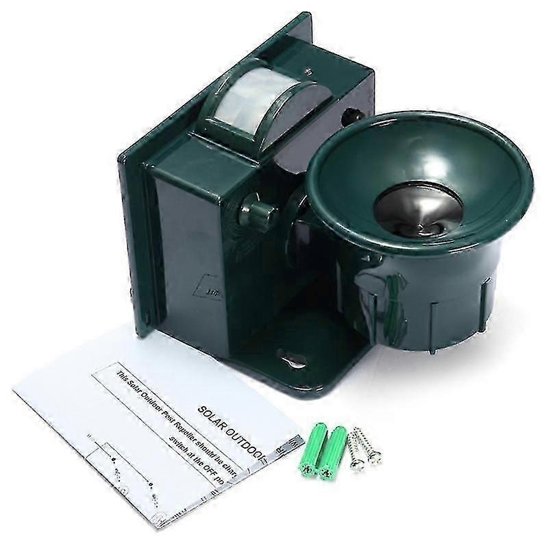 Solar Powered Outdoor Ultrasonic Pest Bird Crow Animal Repeller Repellent Scarer