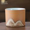 Ceramic Tea Cup Porcelain Painted Teacups Chinese Kungfu Cup Retro Coffee Mug Ceramic Glaze Painted Tea Cup Gift To Friends