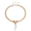 Jewelry Temperament Claw Diamond Chain Diamond Inlaid Love Tassel Necklace Earrings Set Item Jewelry