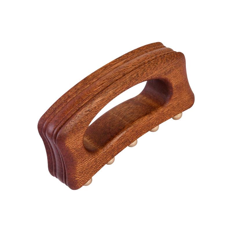 

Carbonized Brass Gua Sha Board: 10-Bead Wooden Massager for Whole Body, Shoulder, Neck, and Back.