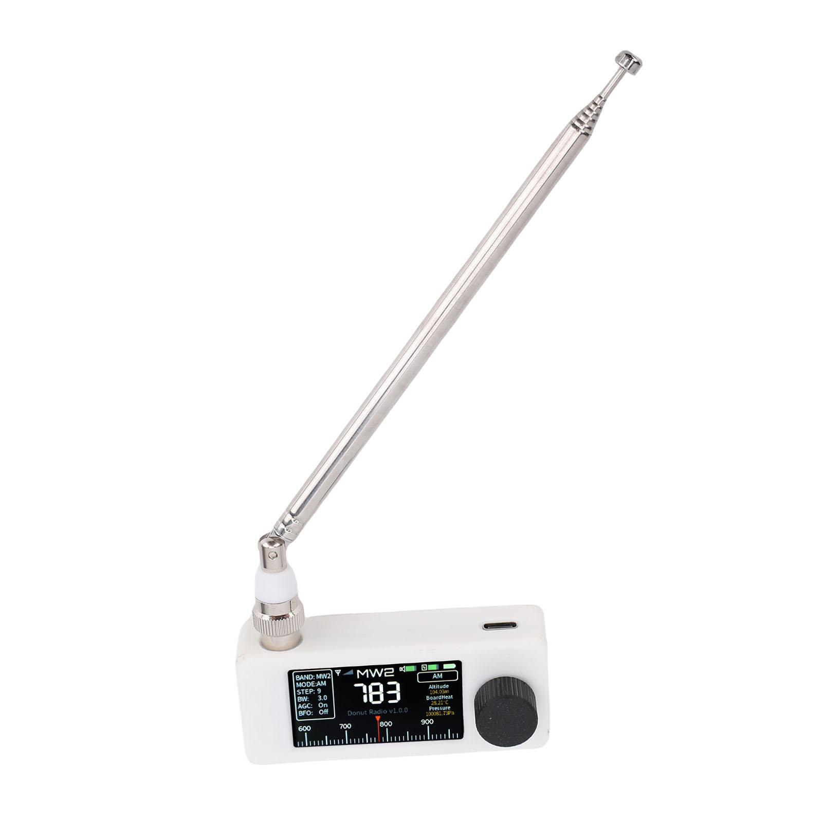 

SI4732 Radio AM FM LSB USB Transistor Radio Receiver with 1.9in Color Screen 3.5mm Hdphone Telescopic Antennae