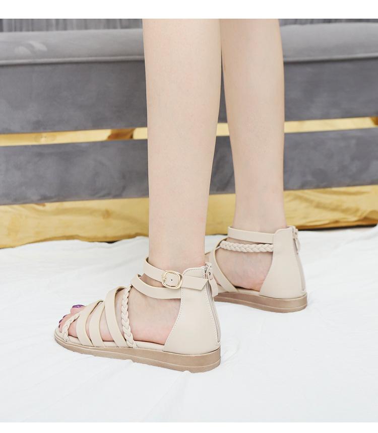 Sandálias femininas casuais, sandálias boêmias, verão, plus size 41-43, sandálias romanas de tecido de verão JZJ-1477-7
