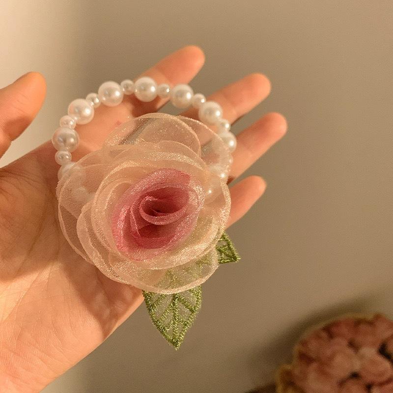 

Жемчужный кристалл Браслет-корсаж на запястье Цветок для руки подружки невесты Свадебные браслеты для прекрасной невесты Ювелирные украшения для девушек Подарки