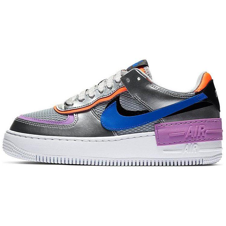Nike Air Force 1 Low Shadow Metallic Silver Damen CW6030-001