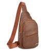 Chest Bag Men's PU Casual Simple Color Shoulder Bag Diagonal New Backpack Bag New Tide Purse Crossbody Bag