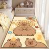 Cute Cartoon Bear Design Carpet, Beige Living Room Rug, Kids Decor Rug Suitable for Use As an Anti-slip for Living Room Bedroom Sofas