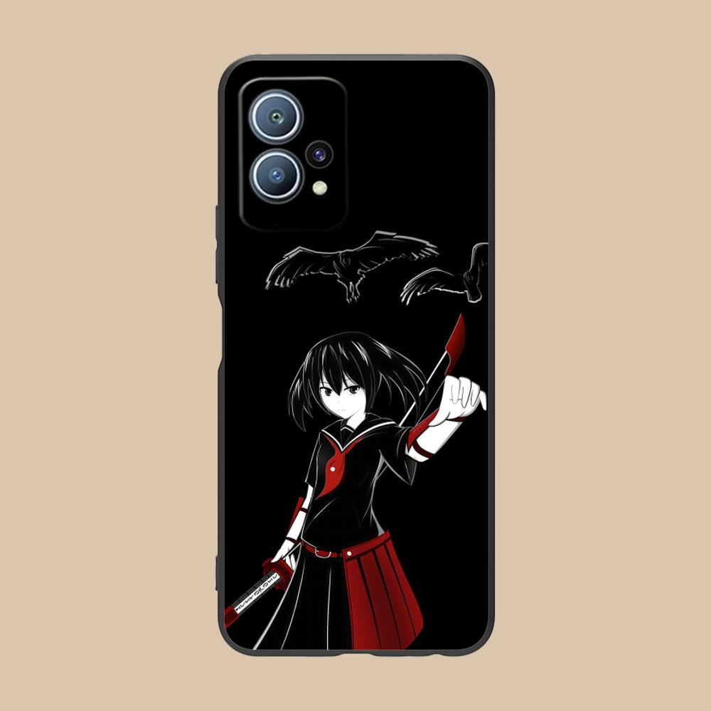 Akame Kurome Matte TPU Mobile Phone Case for Huawei P60 P50 P40 P30 P20 P10 P9 P8 Pro Lite Plus Colorful Printing Cover