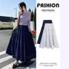 2025 Spring/Summer Women's High Waist Sweet Puff Double Layer Lace Skirt