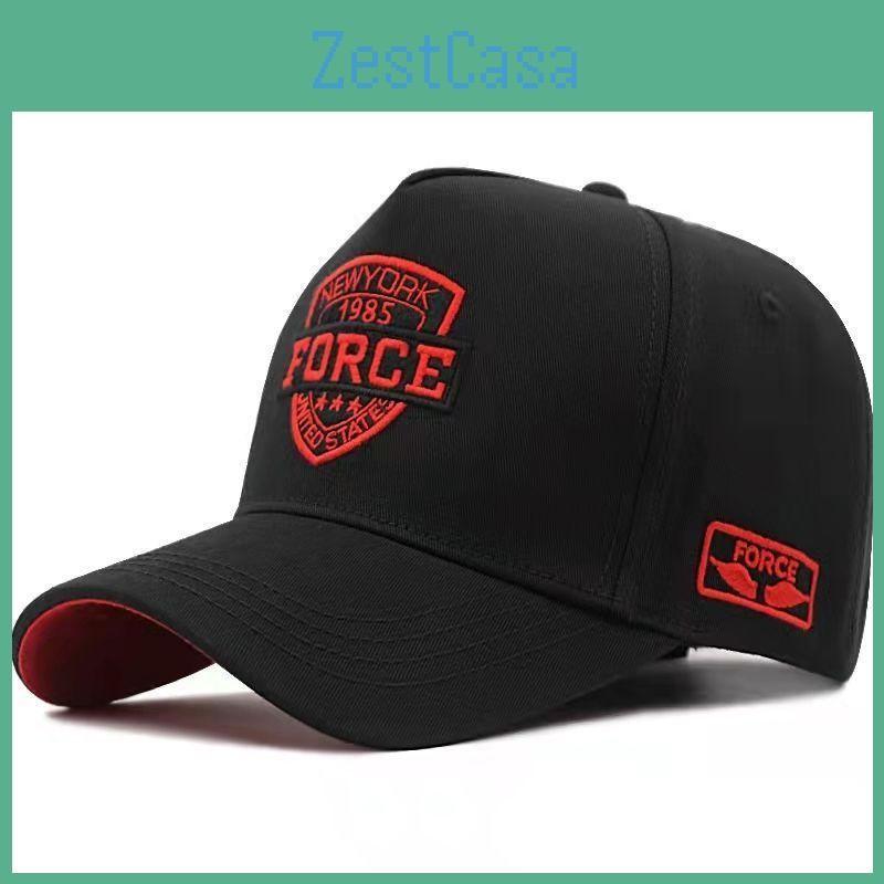 Embroidered Letter Force Baseball Cap Round Top Breathable Hat Adjustable Gift