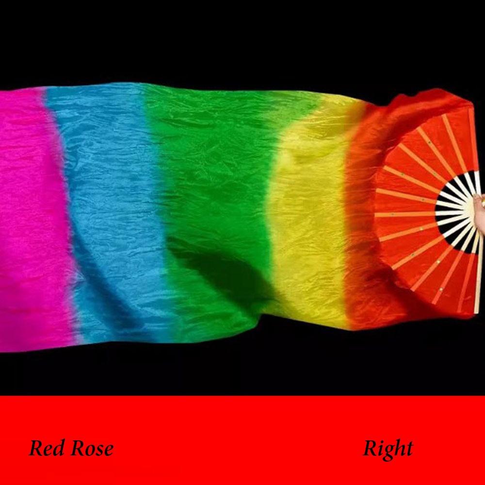 Multicolors Belly Dancing Fan Gradient Color Square Dancing Practice Dancer Tool  Dance Accessories