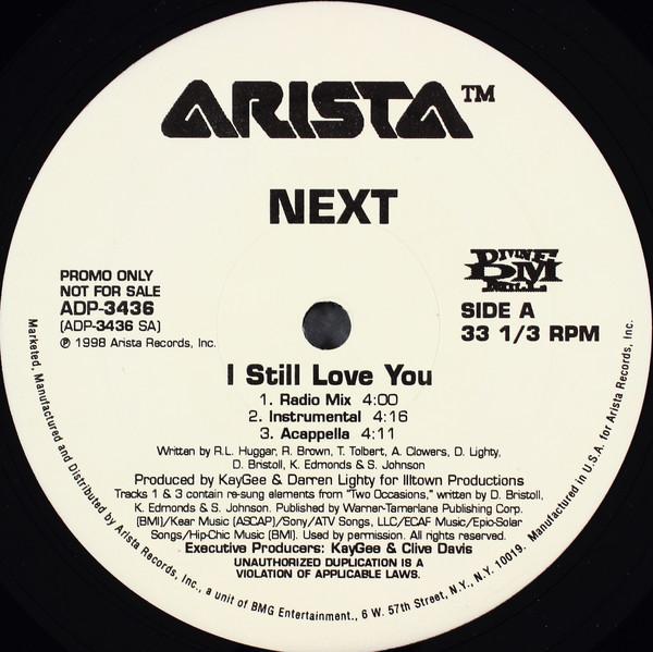 

12inch Record NEXT - I Still Love You ADP3436PROMO Arista 1998 US Soul/Funk Used