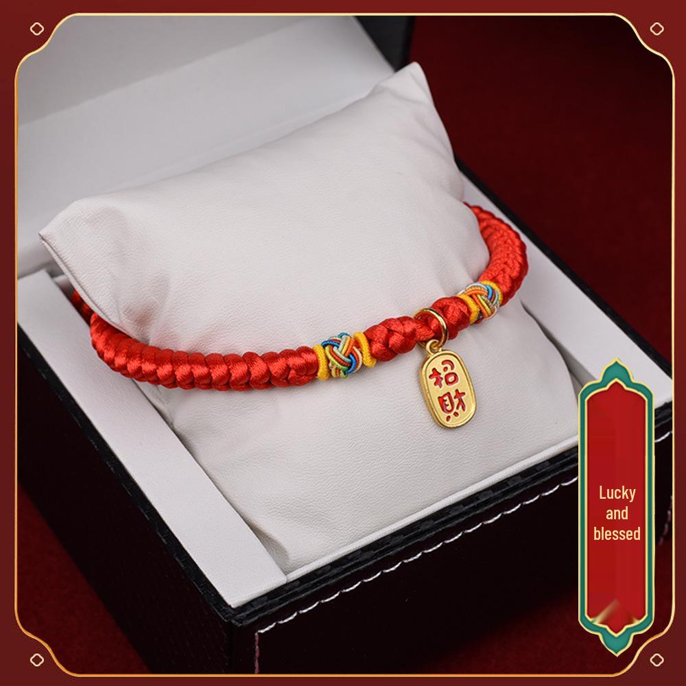 Ручной плетеный регулируемый ошейник для кошки с колокольчиком - Ожерелье для питомца  Мир и Удача S Adjustable 15-30cm Suitable for 3-8 lbs