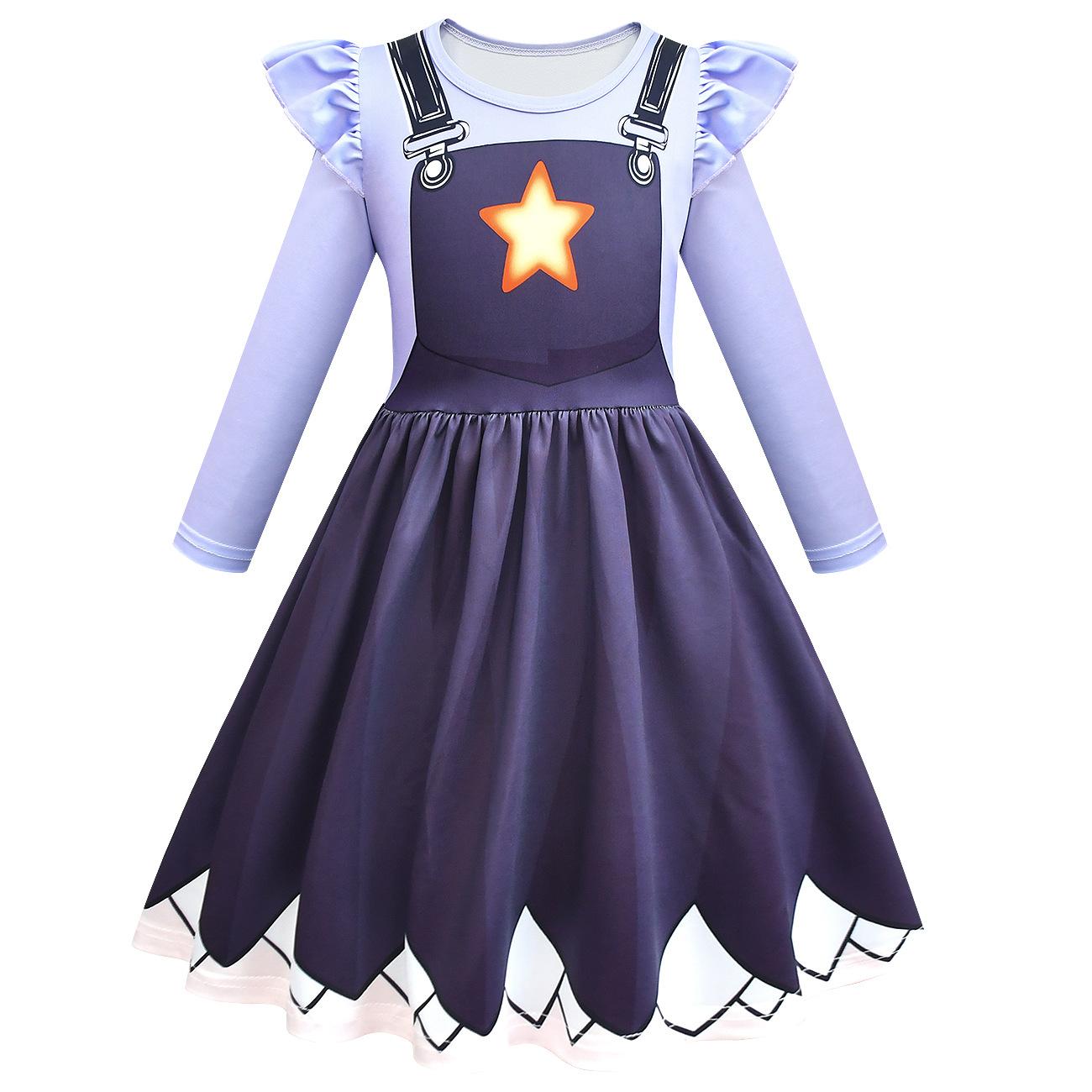 Bobi Time Lily Princess Dress Kids Skeleton ClownCosplay Party Costume Kids Lily Lovebraids Princess Cosplay Dress Bobi Time Party Outfit 110cm
