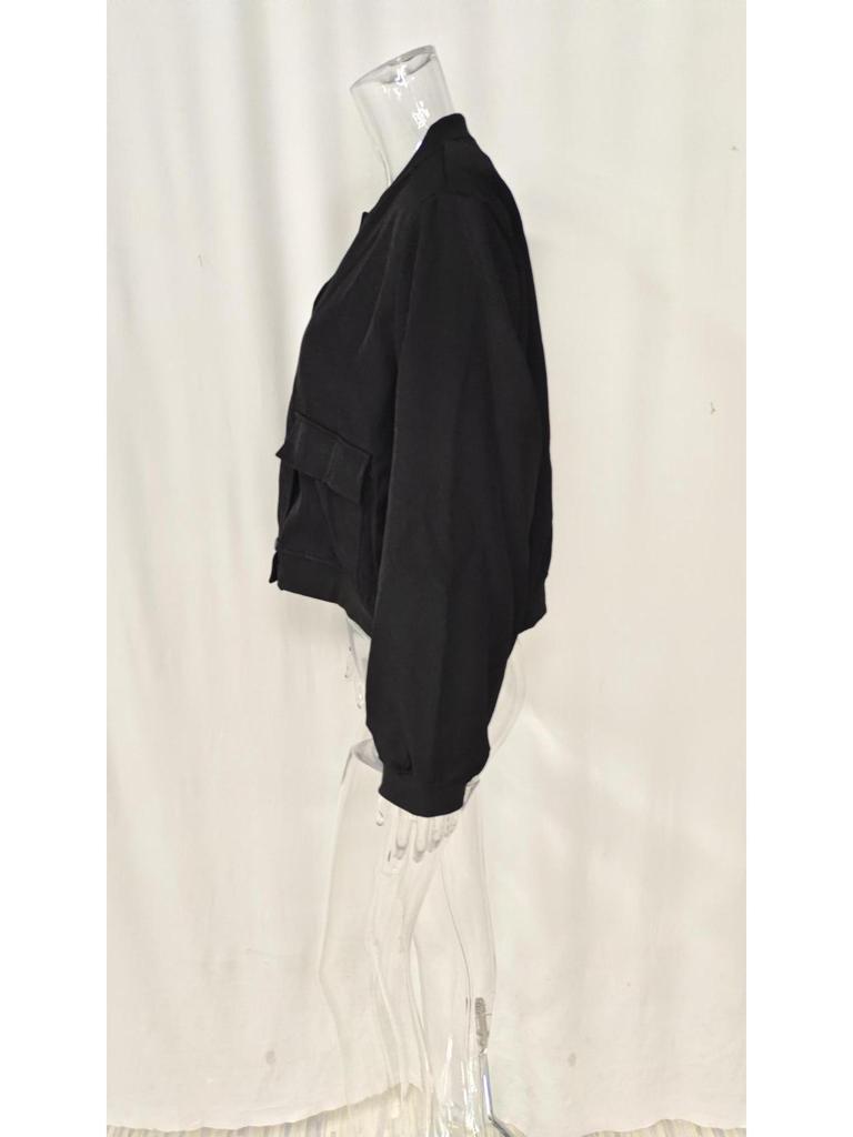 2025 Unisex Stand-up Collar Jacket with Large Pockets - Elegant Spring/Autumn Women's Outerwear