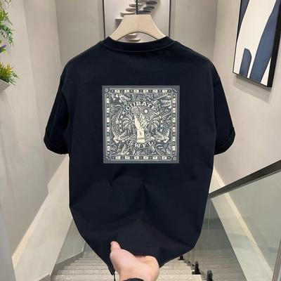 Schweres Trendiges Grafik-T-Shirt - Amerikanischer Schurke Coole Persönlichkeit Kurzarm Herren Locker Rundhals.