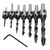 Countersink Drill Bit Set Reamer Woodworking Chamfer Counterbore Pliot Hole Cutter Screw Hole Drill 4/5/6/7/8/10mm HSS Hole Dril