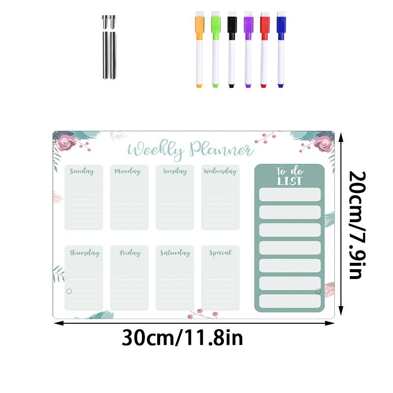 1 Set Office Three-dimensional Notepad Message Board Memo Writing Board Acrylic Weekly Planner