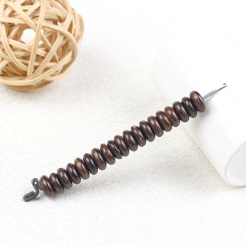 Hainan Kokosnussschalen-Abstandsscheiben 2*12MM für DIY Tibetisch-Buddhistische Rosenkranz-Armbänder