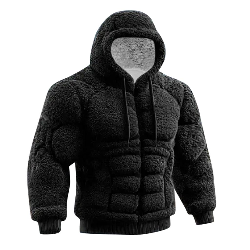 Herre Jul Muskel Stygg Trykk Langermet Casual Sport Hettegenser