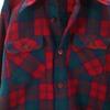 70s vintage Check Pattern Long sleeve Wool shirt L Red Men's Used