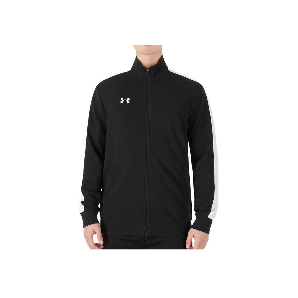 Under Armour Logo Print Colorblock Knit Jacket Men Outerwear Black 21500440-001