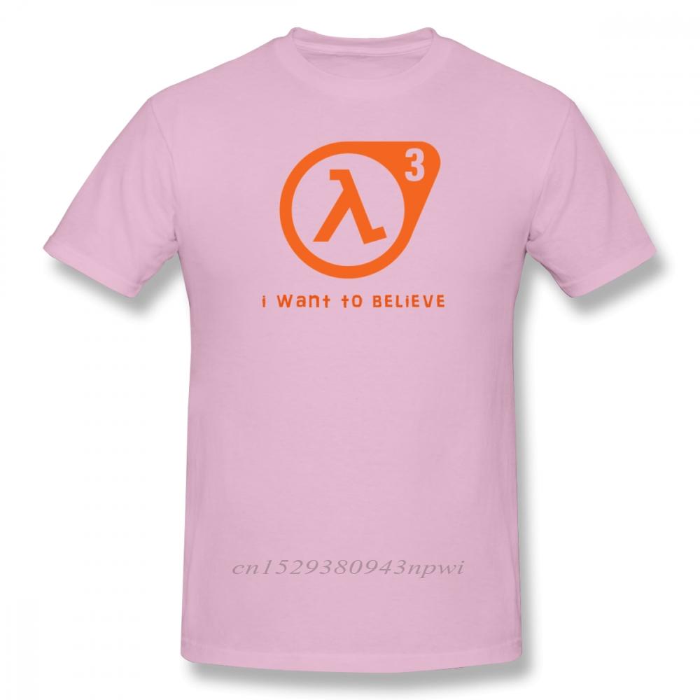 Half Life T-Shirt Half Life 3 Ich möchte glauben T-Shirt 100% Baumwolle Niedliches T-Shirt Basic Kurzarm Unisex T-Shirt