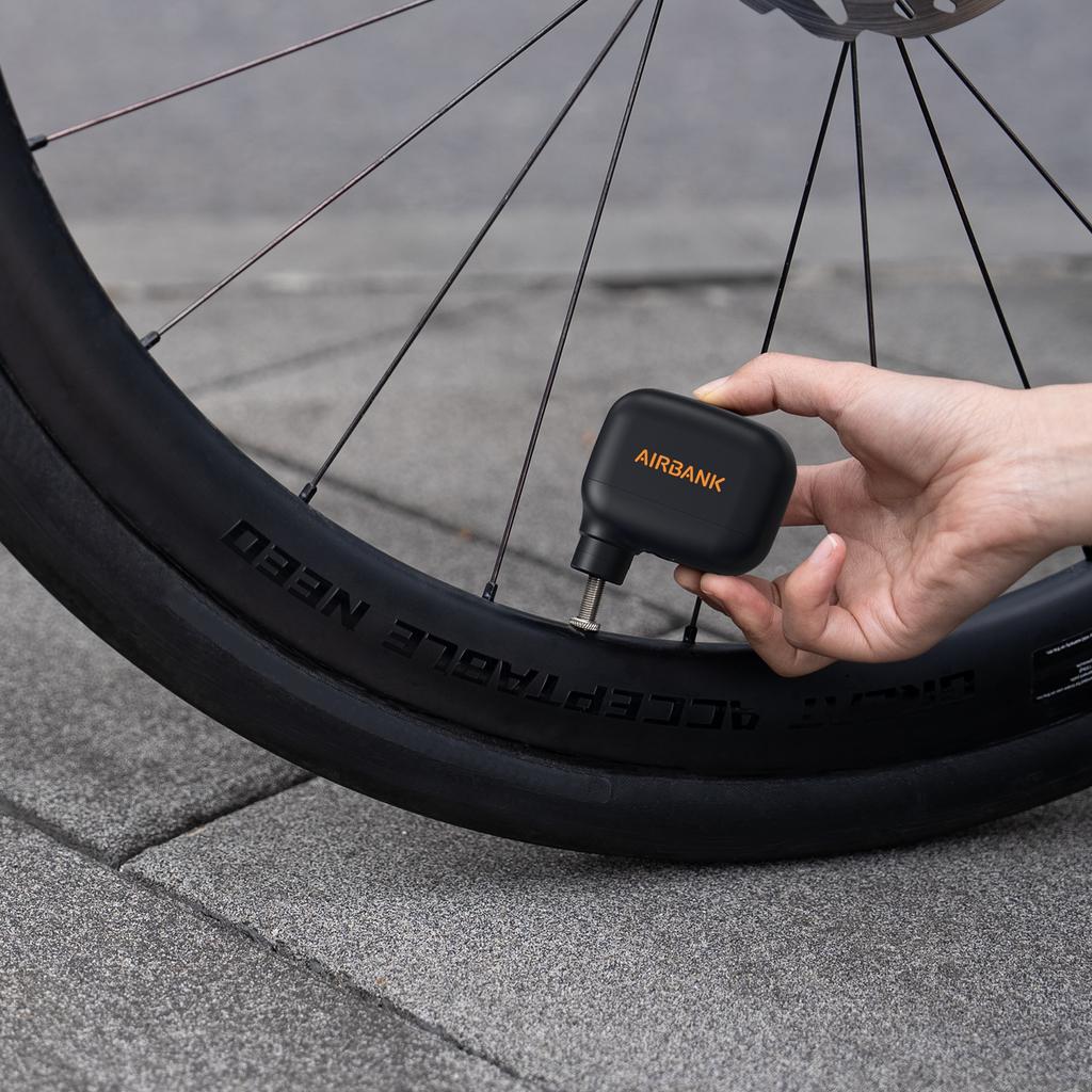 AIRBANK AS100 Mini Portable Bicycle Pump Rechargeable Air Inflator 100PSI Type-C Bike Accessories for Bike Schrader Presta Tires 6