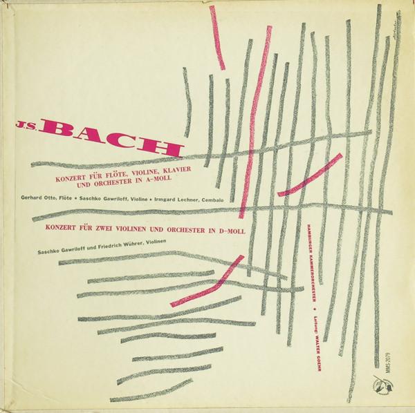 LP Record JOHANN SEBASTIAN BACH , HAMBURGER K - Konzert Für Flöte, Violine, Klavier MMS2079 Musical Masterp 1957 Germany Classical Used