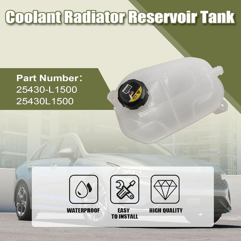 Priprilod Coolant Radiator Reservoir Tank Compatible With Hyundai Sonata 2020-2023 Compatible With Kia K5 2021-2023# 25430-L1500 25430L1500