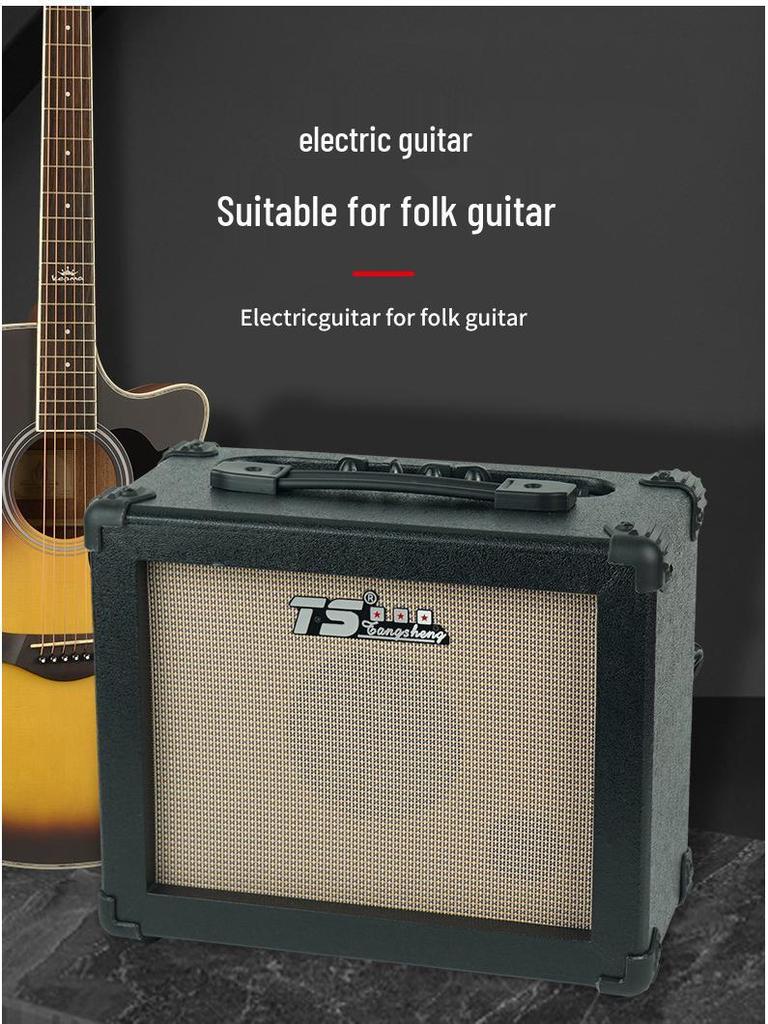 Portable Guitar Amp Saxophone Keyboard Acoustic Guitar Electric Wind Instrument Rechargeable for Outdoor Performance