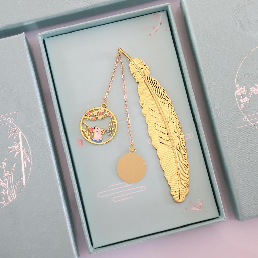 DIY Motivational Feather Bookmark - Engraved Brass Gift for Graduates and Exam Success